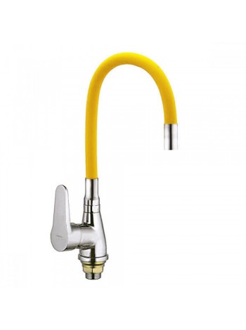 Смеситель для кухни с гибким изливом Wezer SOP4-R045-YELLOW