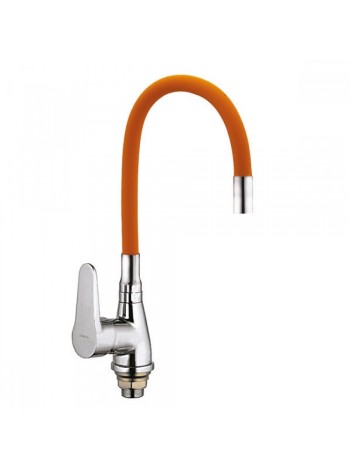 Змішувач для кухні з гнучким виливом Wezer SOP4-R045-ORANGE