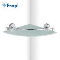 Стеклянная полочка в ванную угловая Frap F1921-1