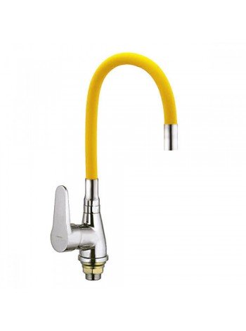 Змішувач для кухні з гнучким гусаком Wezer SOP4-R045-YELLOW