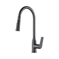 Смеситель для кухни с выдвижным изливом Mixxus Premium DERBY 014 NUT GRAPHITE MI6611