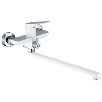 Смеситель для ванны с душем Mixxus Premium DERBY 006 EURO белый-хром MI6614