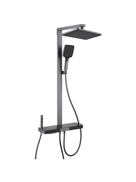 Душова система тропічний душ з термостатом Mixxus Premium Next-009-J Graphite MI6544