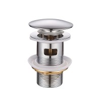 Донний клапан для раковини з переливом Mixxus POP-UP-03 1 1/4'' кнопка MI6135