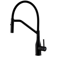 Гибкий смеситель на кухню чёрный Koer KI-70026-05 KR5210