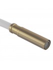 Смеситель для кухни золото Gappo G4098-23 с гибким белым изливом