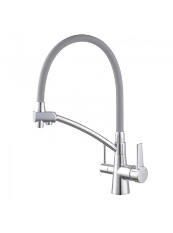 Кухонный смеситель на две воды KOER KB-72003-01 KR3375 с гибким изливом