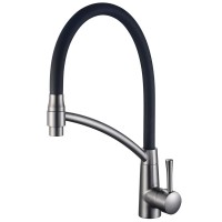 Змішувач для кухні з гнучким виливом Mixxus Premium ROSSI 017 GRAPHITE MI6829