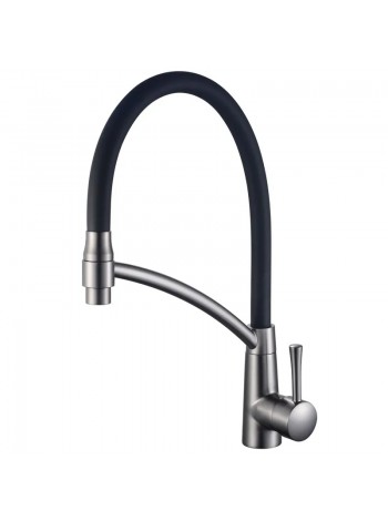 Змішувач для кухні з гнучким виливом Mixxus Premium ROSSI 017 GRAPHITE MI6829