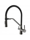 Гибкий смеситель для кухни черный-графит Mixxus Premium Magnet 021 MI6975
