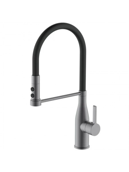 Кухонный смеситель гибкий Mixxus Premium Summer 017 GRAPHITE REFL.BLACK MI6962