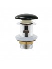 Донний клапан для раковини з переливом Mixxus POP-UP-08 BLACK Click-Clack AC3565