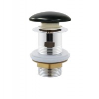 Донный клапан для раковины с переливом Mixxus POP-UP-08 BLACK Click-Clack AC3565