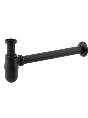 Сифон для раковини Mixxus SIPHON-01 BLACK під донний клапан без ревізії чорний AC3571