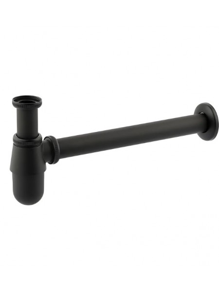 Сифон для раковини Mixxus SIPHON-01 BLACK під донний клапан без ревізії чорний AC3571