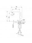 Смеситель для раковины Frap F1088-3 хром