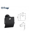 Держатель для туалетной бумаги чёрный Frap F30203