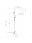 Душевая система с тропическим душем Gappo G2410-9 Gungrey
