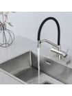 GAPPO Смеситель для кухни с подключением к фильтру водопад G4098-5 чёрный-сатин