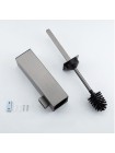 Ёршик для унитаза настенный Gappo G904-9 из нержавеющей стали графит