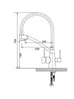 Кухонный смеситель на две воды KOER KB-72003-01 KR3375 с гибким изливом