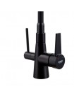 Кухонный смеситель чёрный с краном под фильтр KOER KB-72003-05 KR3376