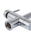 Кухонный смеситель на две воды с гибким изливом KOER KB-72002-01 KR3383 серый-хром