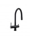 Кухонный смеситель на две воды с гибким изливом KOER KB-72002-05 KR3384 чёрный