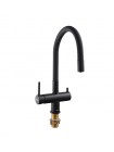 Кухонный смеситель на две воды с гибким изливом KOER KB-72002-05 KR3384 чёрный