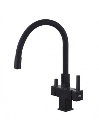 Сеситель для кухни с гибким изливом под фильтр Koer KB-72023-05 KR5009 чёрный