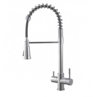 Смеситель для кухни с пружиной Koer KB-72025-01 KR5014 с краном для фильтра