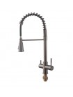 Смеситель для кухни с пружиной Koer KB-72025-07 KR5016 под фильтр оружейная сталь