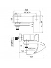 Змішувач для ванни Koer KB-41007-04 з коротким виливом хром+білий KR5157