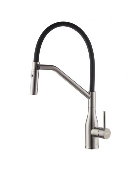 Гибкий смеситель для кухни Koer KI-70026-02  KR5209 чёрный излив