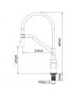 Смеситель для кухни с гибким изливом Koer KI-70026-02  KR5209 