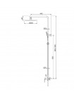 Душевая система тропический душ Koer золото KB-52028-12 KR5311