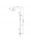 Душевая система тропический душ Koer KB-52028-07 графит KR5312