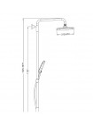 Душевая система со смесителем Koer KB-56030-01 хром KR5427