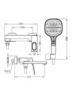 Смеситель в ванную с душем Koer KB-41031-01 хром KR5436