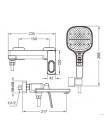 Смеситель для ванны с душем Koer KB-41031-05 чёрный KR5437
