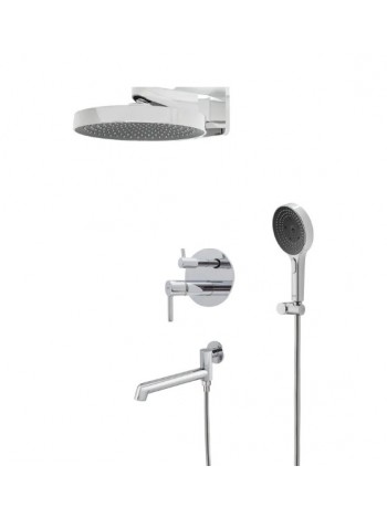 Душевая система с тропическим душем скрытого монтажа Koer KB-66029-01 KR5483 хром