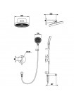 Душевая система с тропическим душем скрытого монтажа Koer KB-66029-01 KR5483 хром