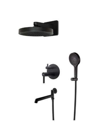 Душова система тропічний душ чорна вбудована Koer KB-66029-05 KR5492