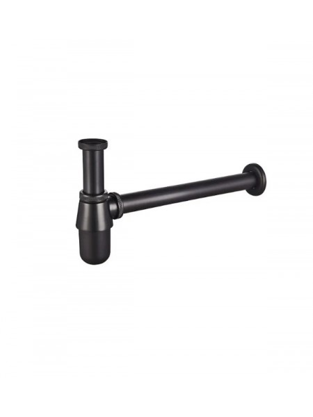 Сифон для раковини Mixxus SIPHON-01 BLACK під донний клапан без ревізії чорний MI6143