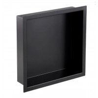 Поличка ніша вбудована для ванної квадратна 30 см Mixxus Premium NICHE-0101 BLACK