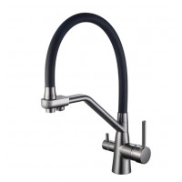 Змішувач на кухню на дві води Mixxus Premium SENNA 021 GRAPHITE MI6827 
