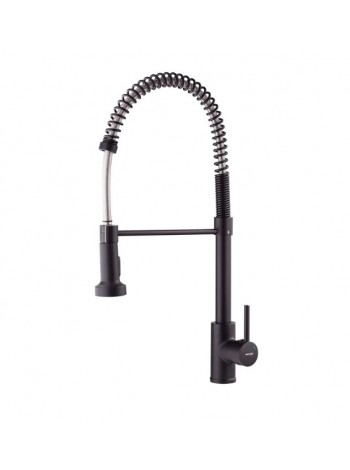 Смеситель для кухни с изливом-пружиной Mixxus Premium SPRING 017 BLACK MI6951