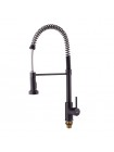 Смеситель для кухни с изливом-пружиной Mixxus Premium SPRING 017 BLACK MI6951