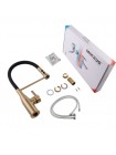 Золотой смеситель для кухни с гибким изливом Mixxus Premium Summer 017 BRUSHED GOLD MI6964