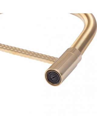 Смеситель для кухни с гибким изливом Mixxus Premium Spark 017 GOLD MI6972